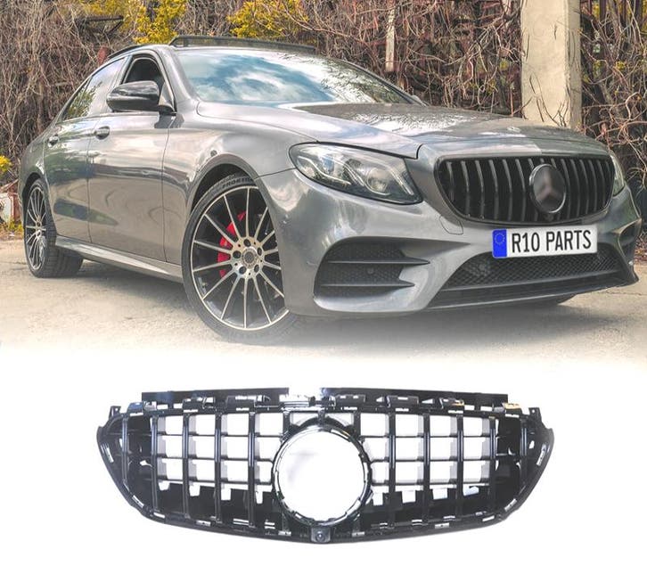 CALANDRE POUR MERCEDES W213 16-19 AMG E63 NOIR BRILLANT, Auto-onderdelen, Carrosserie, Verzenden