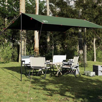 vidaXL Kampeerluifel waterdicht 360x294 cm groen, Verzenden