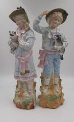 Beeldje - Coppia di porcellana inglese XIX secolo (2) -