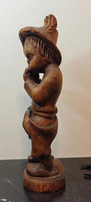 handar - Handarbeit - Figuur - Knabe mit Flöte - Hout