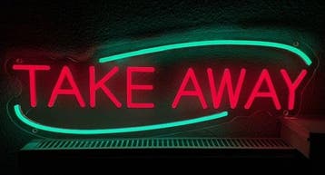 Take away NEON sign bord led lichtbord verlichting lamp XXL, Verzenden