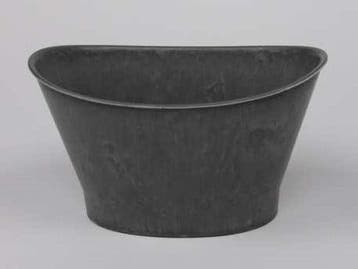 Bloempot Ovaal Basic Grey 22x15x12 cm, Nieuw