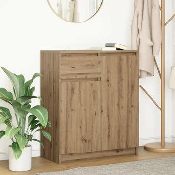 vidaXL Dressoir lade 71x35x84 cm spaanplaat artisanaal, Verzenden