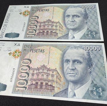 Spanje. - 2 x 10.000 Pesetas 1992 - Pick 166 (Zonder