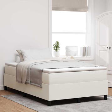 vidaXL Platformbedframe Crème 120 x 200 cm Corduroy stof, Verzenden