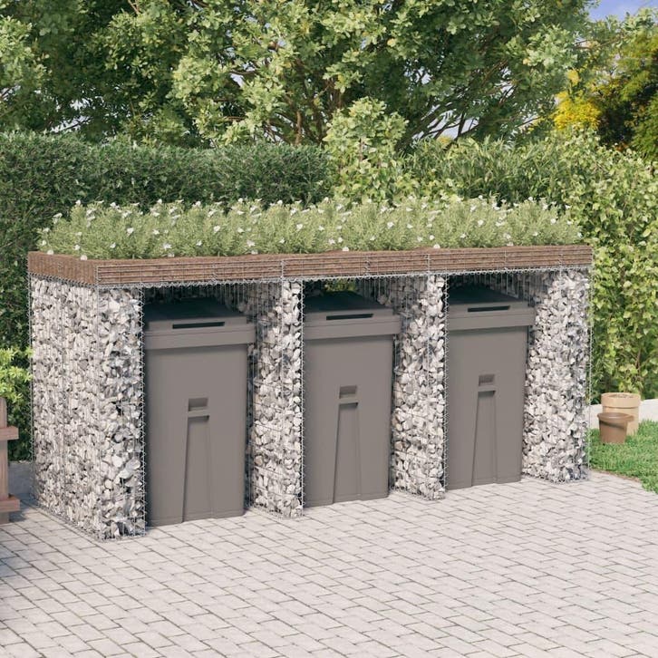 vidaXL Schanskorf voor vuilnisbak 270x91x120 cm, Doe-het-zelf en Bouw, Containers, Verzenden
