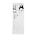 Band servet wit | 10 stuks | 100% kartoen | 55x55cm Mitre, Verzenden, Nieuw in verpakking