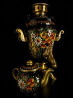Samovar - Fer - Samovar décoratif en méta, Antiek en Kunst