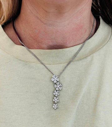 Halsketting - 18 karaat Witgoud - 0.70ct. tw. - Diamant, Nieuw