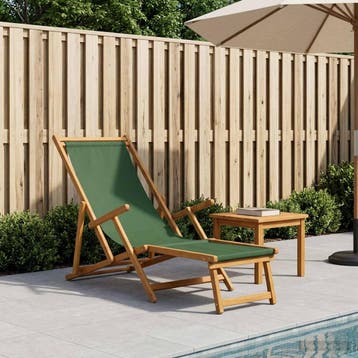 vidaXL Opvouwbare zonnebed 3 Positie Massief Eucalyptus Hout, Verzenden, Nieuw