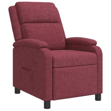 vidaXL Recliner Wijnrood Stof, Verzenden, Nieuw