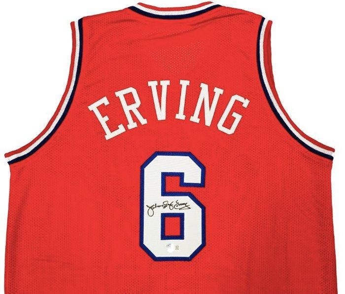 NBA - Julius Erving - Rood op maat gemaakt basketbalshirt -, Verzamelen, Overige Verzamelen