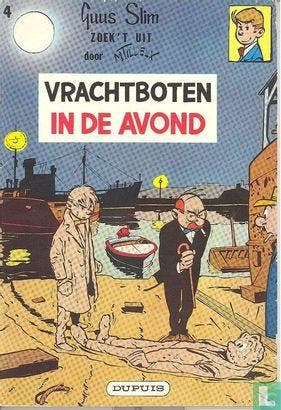Guus Slim - Vrachtboten in de avond - 1961, Boeken, Stripverhalen, Gelezen, Eén stripboek, Verzenden