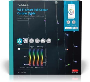 LED Lichtgordijn - Kerstversiering  - Kerstverlichting - 3 m, Verzenden, Nieuw