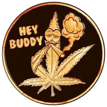 États-Unis. 10 x 1 oz Hey Buddy Cannabis Leaf 999 Copper