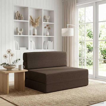vidaXL Vouwbare Sofa Bed Taupe 70 x 72 x 60 cm Stof, Verzenden, Nieuw