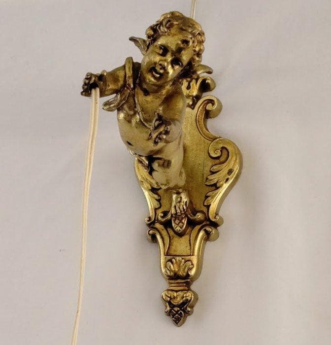 A.D.W. - Applique murale - Applique Putto Numérotée - Bronze, Antiquités & Art, Curiosités & Brocante