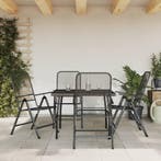 vidaXL 5-delige Tuinset metaalgaas antracietkleurig, Verzenden, Tuinset