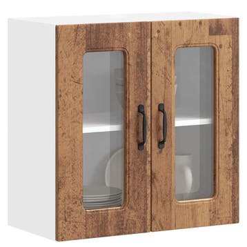 vidaXL Keukenbovenkast met glazen deur Kalmar bewerkt hout, Verzenden