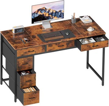 Bureau - Computertafel - Computerbureau - 120x50 cm - Bruin, Verzenden, Nieuw