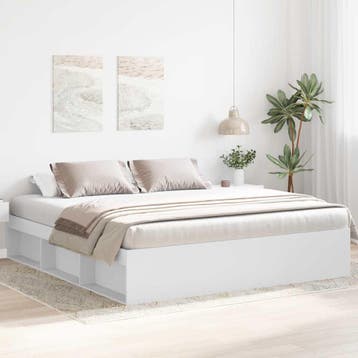 vidaXL Bedframe wit 200x200 cm, Verzenden, Nieuw