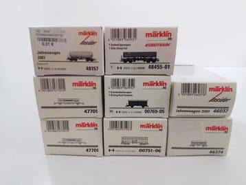 Märklin H0 - Modeltrein (8) - 8 x goederenwagons, Nieuw