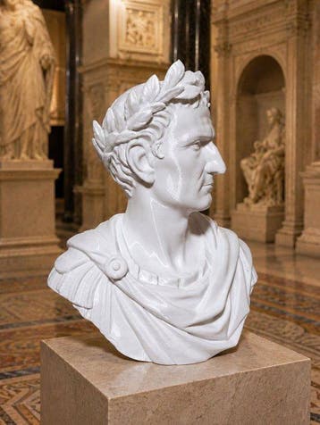 Buste, Busto, Giulio Gaio Cesare collezione storica Bianco -