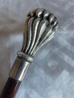Canne de marche - Bois, Laminé argenté, Laiton - Art Nouveau