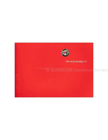 1987 ALFA ROMEO 75 BROCHURE ENGELS