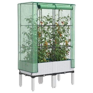 vidaXL Plantenbak verhoogd met kashoes 80x40x140 cm, Verzenden