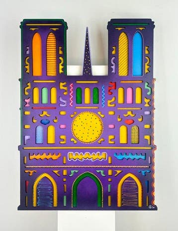 Krzysztof Gudanski - Notre Dame - Urban Geometry, Relief, Antiquités & Art