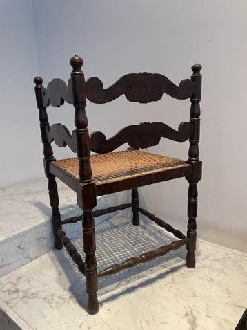 Chaise - Chêne - Chaise dangle Bobbin, Antiquités & Art
