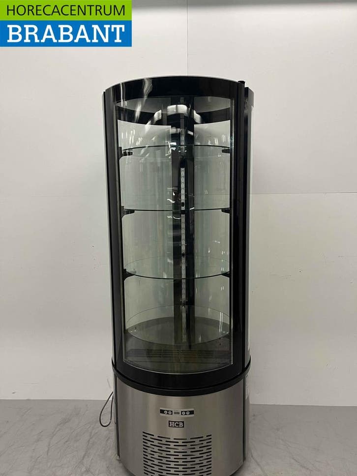 RVS Ronde koelvitrine Gebaksvitrine 400 liter 230V Horeca, Articles professionnels, Horeca | Équipement de cuisine, Enlèvement ou Envoi