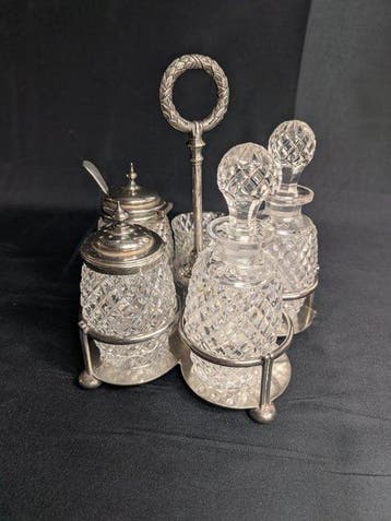 Zout- en pepervaatjes (8) - Glas, Verzilverd