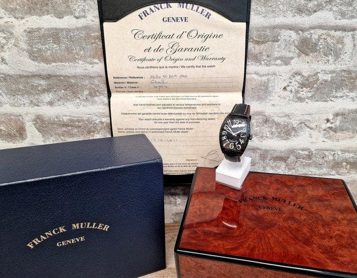 Franck Muller - Casablanca Black Croco - Zonder minimumprijs, Handtassen en Accessoires, Horloges | Heren
