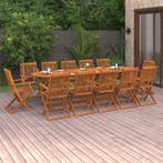 vidaXL 13-delige Tuinset 280x90x75 cm massief acaciahout, Verzenden, Nieuw, Tuinset