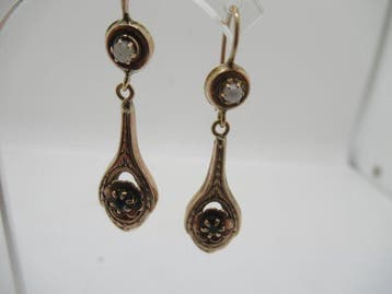 Ensemble de bijoux 2 pièces - 14 carats Or jaune Grenat