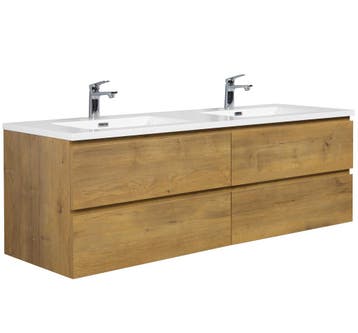 Badkamermeubel Set Angela 160cm Eiken Badmeubel, Verzenden, Nieuw