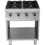 Fornuis | Gas | 4 Branders (4x 6.5kW) | Waakvlam | Open, Verzenden