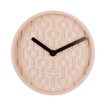 Karlsson Wandklok Honeycomb roze | Retourdeal 24% korting, Maison & Meubles, Accessoires pour la Maison | Horloges, Verzenden