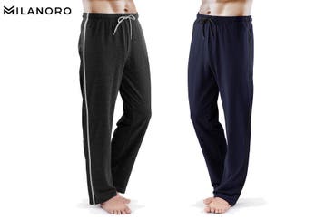 2dekans | Milanoro 2pk Loungewear long pants Navy - Dark, Ophalen of Verzenden
