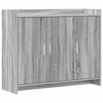vidaXL Dressoir Grijs Sonoma 98,5 x 33 x 80 cm Bewerkt hout, Verzenden