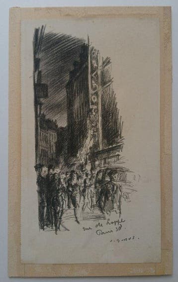 Jaak Gorus (1901-1981) - Paris le soir - Rue de Lappe - Bal