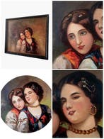 Panneau - Bois - La maison du plaisir, Antiquités & Art