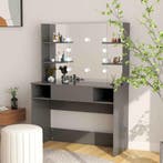 vidaXL Kaptafel met LED-verlichting 100x40x135 cm MDF grijs, Verzenden, Nieuw