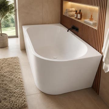 Ligbad Isia  170 x 78 x 60 cm Hoekbad wit links, Verzenden, Nieuw