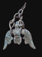 Viking periode Bronze Extreem Rare Bloodeagle Amulet Hanger