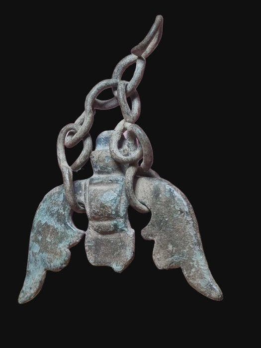 Viking periode Bronze Extreem Rare Bloodeagle Amulet Hanger, Antiquités & Art, Antiquités | Autres Antiquités