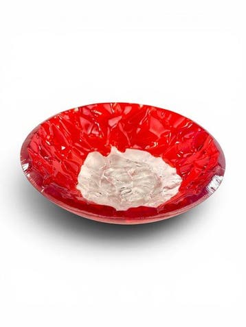 Kom - Muranoglas - Rood centrumstuk