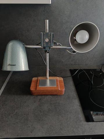 Bauer - Lampe de bureau - Métal, Bois, Aluminium